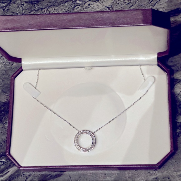 925 Silver Swarovski element pendant & chain - Picture 1 of 11